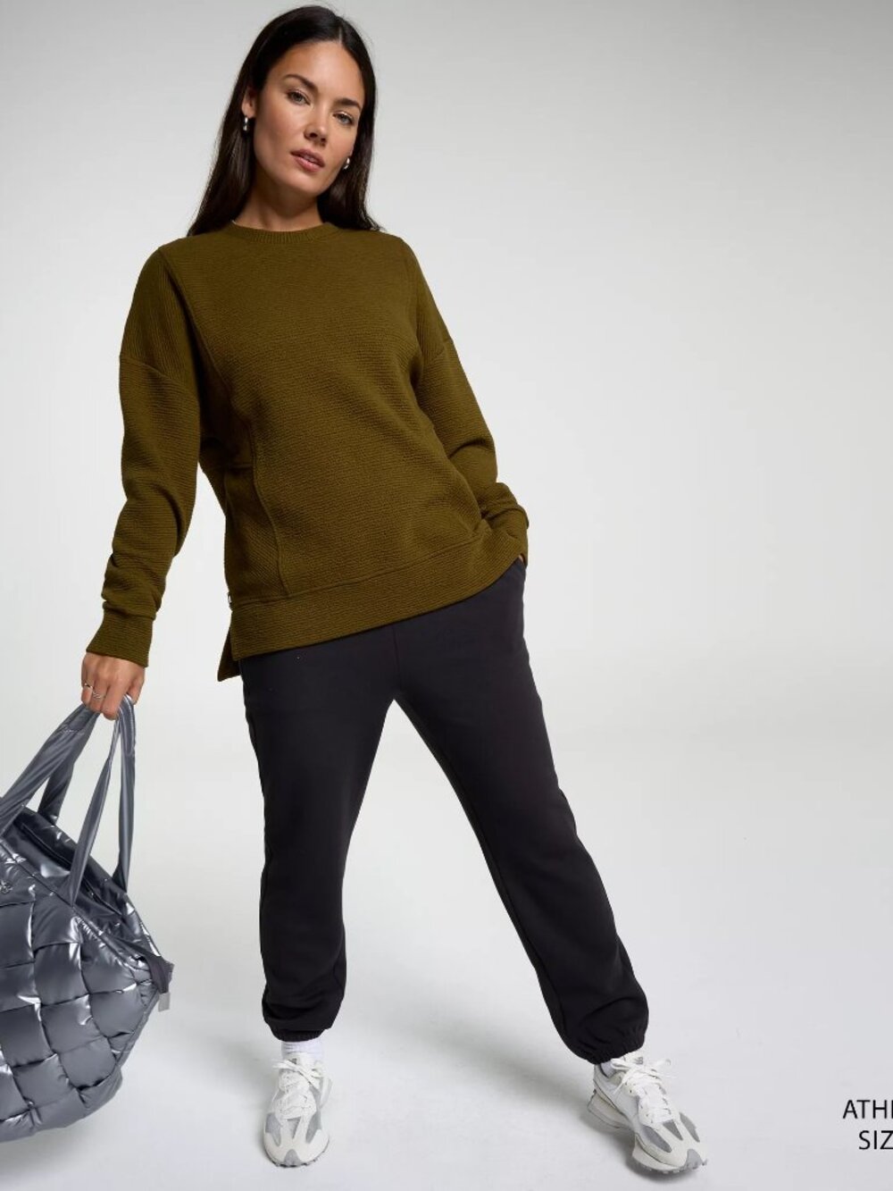 CALIA Women's Elevate Side Zip Tun - Color: Dark Khaki Olive - Picture 2 of 5